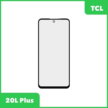 Стекло + OCA плёнка для переклейки TCL 20L Plus (черный)