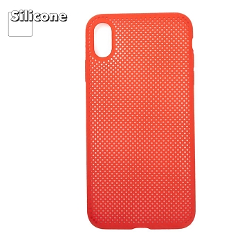 Силиконовый чехол "LP" для Apple iPhone XS Max "Silicone Dot Case", красный (коробка)
